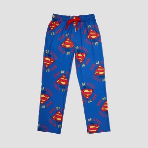 Men's Superman Super Dad Lounge Pajama Pants - Blue - 1 of 3