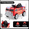 Costway Kids Ride on Police Car 12V Battery Powered Electric Vehicle with 3 Speeds - 2 of 4