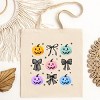 Simply Sage Market Coquette Colorful Pumpkin Chart Canvas Tote - One Size - Natural - 3 of 4