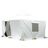 DOMETOUR 10'x12' Universal Gazebo Cover with Sidewalls & Mesh Windows, Waterproof All-Season Enclosure, White - 2 of 4
