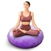 Cheer Collection 32" Round Floor Pillow with Washable Cover - 2 of 4