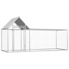 vidaXL Chicken Cage Walk-in Chicken Coop Pen Poultry Cage Galvanized Steel - 118.1" x 39.4" x 59.1" - 2 of 4