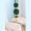 NicBex 22"H 2-Tiered Faux Boxwood Sphere Topiary in Cream Pot Mini Topiaries for living room, entryway or Office, Green - 2 of 4