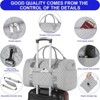 Itopfox Large Tote Diaper Bag for Mom and Baby, Hospital Bag for Twins or 2 Kids, Multi-Pocket Travel Diaper Bag with Insulated Bottle Pockets - 4 of 4