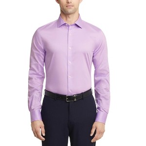 Tommy Hilfiger Mens Flex Stretch Button Down Dress Shirt, Purple, X-Large - 1 of 1