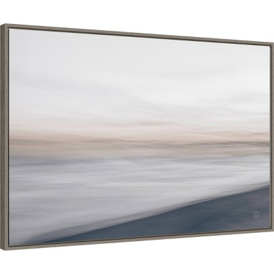 33" x 23" Waves Move Me I Framed Abstract Canvas Wall Art