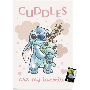 Trends International Disney Lilo and Stitch: Starry-Eyed - Cuddles Are My Favorite Unframed Wall Poster Prints - 1 of 4