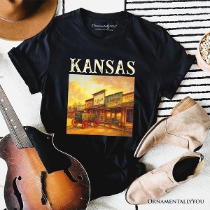 Vintage Kansas State Dodge City Boot Hill Street Scene T-Shirt, Wild West Tee and Frontier Souvenir | OrnamentallyYou - 1 of 4