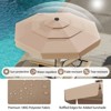 Tangkula 10 FT Solar Patio Umbrella w/ 32 LED Lights 3-Tier Vented Top & Tilt Adjustment - 4 of 4