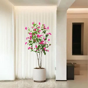 Artificial Bougainvillea with Flowers and Leaves in Pot, Lifelike Artificial Tree for Home Office Indoor Outdoor Decoration - 1 of 4