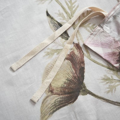 Blush Floral Cotton King/Cal King Duvet Cover Set