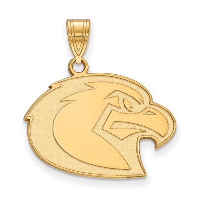 Black Bow Jewelry 10k Yellow Gold Marquette Golden Eagles NCAA Large Pendant