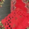 Christmas Table Runner with Emroidered Candy Cane Holly for Christmas Decor & Modern Farmhouse Decor - 4 of 4