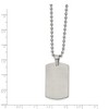 Black Bow Jewelry Stainless Steel Reversible Engravable Dog Tag Necklace, 22 Inch - 3 of 4