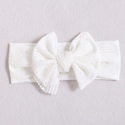 MyKids-USA Baby Solid Color Hollow Out Thin Breathable Bow Tie Hot Sale Headband