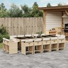 vidaXL 14 Seater Garden Dining Set with Cushions Beige Poly Rattan Outdoor Furniture for Patio Table and Chairs Cube - 2 of 4