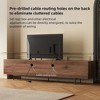 Luck Live 94.48" tv stand medieval modern walnut color TV cabinet - 3 of 4