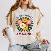 Simply Sage Market Women's Lightweight Garment Dyed Graphic Sweatshirt Guess What Flowers - 2 of 4