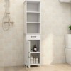 MAYEERTY White Floor Standing Storage Cabinet, 1 Door 1 Drawer Design with Versatile Space for Bathroom Bedroom - 2 of 4