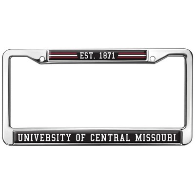 Central Missouri School Logo Full Size Standard License Plate Metal Frame