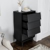 KTMBDW 4 Drawer Dressers for Bedroom, Bevel Design, Black - 4 of 4