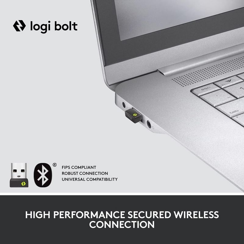 Logitech Lift for Business, Vertical Ergonomic Mouse, Wireless, Bluetooth or Secured Logi Bolt USB, Quiet clicks, 2 of 9