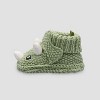 Carter's Just One You® Baby Boys' Knitted Dino Slippers - Green - 4 of 4