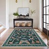 Washable Rug - Non-Slip Soft Farmhouse Carpet Low Pile Thin Floor Cover for Living Room, Bedroom Nursery Dining Room Dorm - 3 of 4