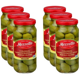 Mezzetta Colossal Castelvetrano Style Pitted Olives - Case of 6 - 10 oz - 1 of 2