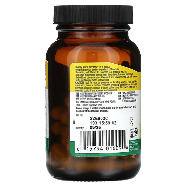 Country Life Aller-Max®, 50 Vegan Capsules, 3 of 4