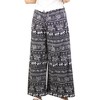 Artyska Women's Elastic Waist Wide Leg Boho Palazzo Beach Pants - 2 of 4