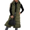 Imily Bela Womens Long Puffer Vest Hooded Sleeveless Winter Coats Quilted Warm Zip Up Padded Outerwear - 2 of 4