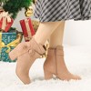 Allegra K Women's Round Toe Block Heel Ankle Booties - 2 of 4