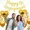 KatchOn Gold Glitter Happy Engagement Banner - 10 Feet, No DIY | Engagement Decor, Bachelorette Party Decorations - 4 of 4