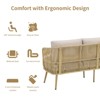 Buenhomino 2-Piece Rattan Patio Conversation Set, 3-seats Sofa with Conversation Table for Porch, Balcony, Garden - 4 of 4