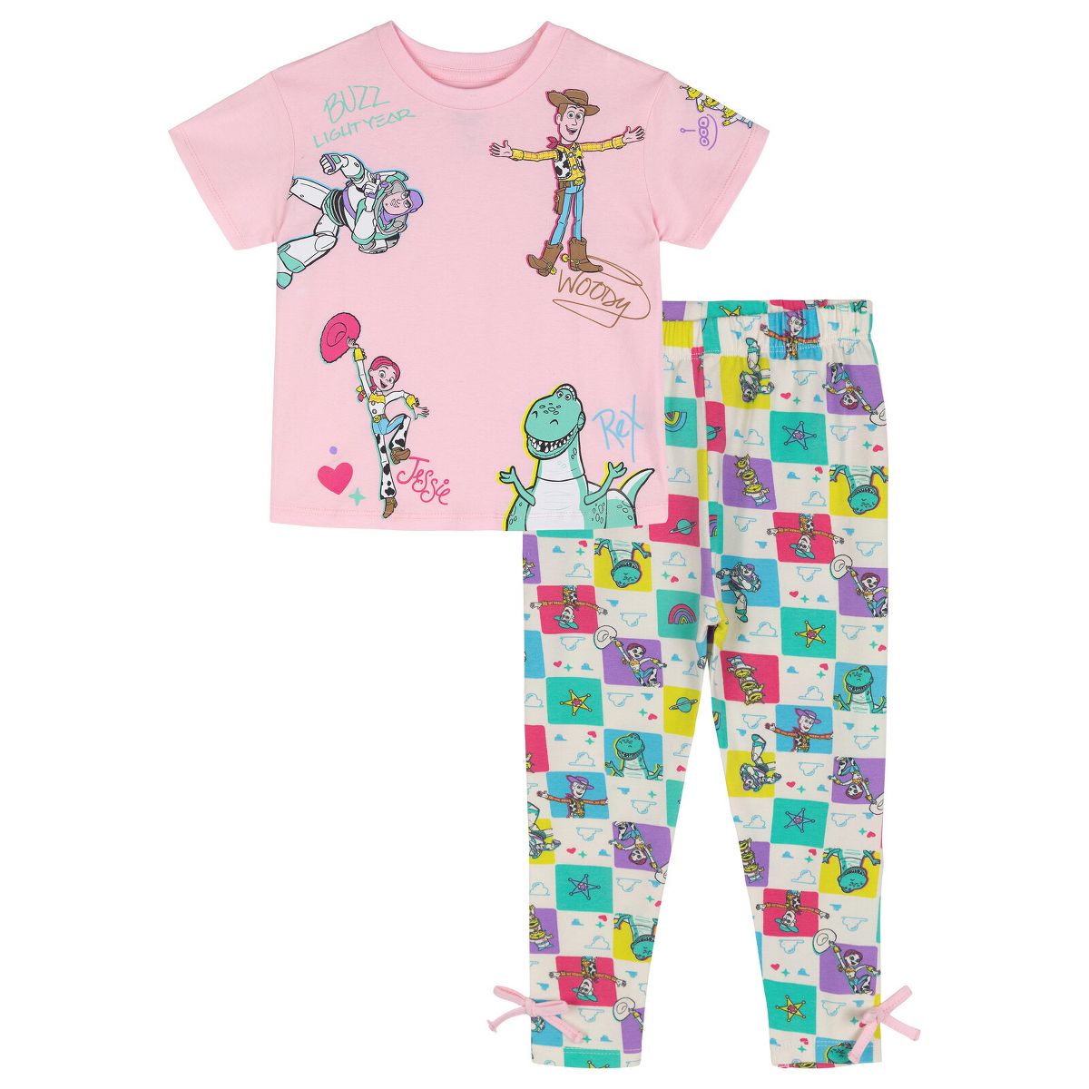 Disney Girls Peplum T-Shirt and Leggings Outfit Set Toddler - thumbnail 5