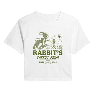 Women's - Disney - Rabbit Carrot Farm Cropped Graphic T-Shirt - 1 of 4