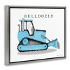 Stupell Industries Blue Bulldozer Construction Machine Floating Frame Canvas Art - 2 of 4