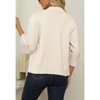 Women's 3/4 Sleeve Open Front Cropped Cardigan Sweater Elegant Shrugs for Women - 4 of 4