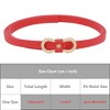 INSPIRE CHIC Women's Skinny Extra 8-Shaped Golden Buckle Holeless Waist Belts - 4 of 4
