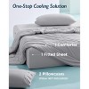 Cooling Comforter Set - Ultra Comfort with Cooling Blanket, Wrinkle-Free Deep Pocket Fitted Sheet, Breathable Pillowcase(s) for Skin and Hair Bedding - 4 of 4