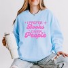 I Prefer Books Over People Stars - Women's Lightweight Garment Dyed Sweatshirt - 2 of 4
