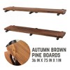 RESTORE Autumn Brown 36 in. Shelves with Straight Brackets by Pipe Decor - 4 of 4