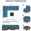 Garvee 7-Piece Outdoor Sofa Set, Wicker Sectional Patio Furniture with Cushions, Rattan Modular Couch for Balcony, Garden, or Terrace - 2 of 4