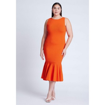 ELOQUII Ruffle Hem Dress