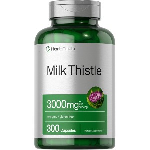 Horbaach Milk Thistle Extract 3000mg | 300 Capsules - 1 of 3