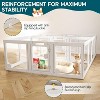 AMERLIFE Acrylic Clear Indoor Dog Playpen, 24" Transparent Fence with 2 Door, Modular Pet Play Pen for Little Pets, Easy Assembly - 4 of 4