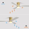 Sofucor 52'' Low Profile Indoor Outdoor Ceiling Fan with Light and Remote - 2 of 4