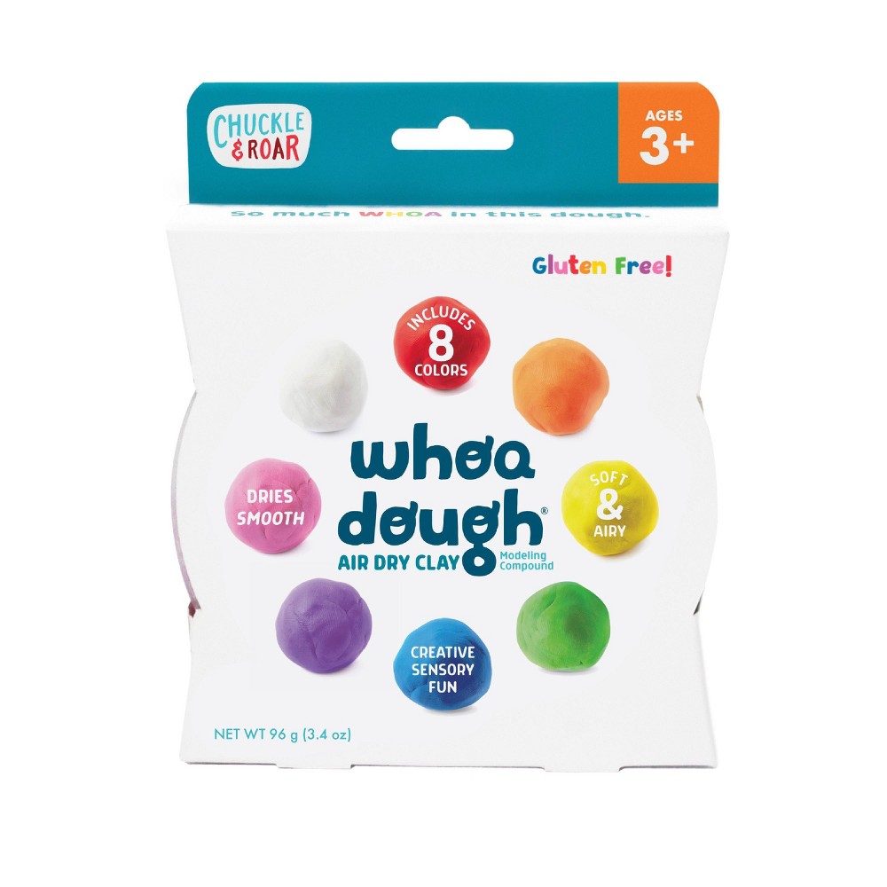 Chuckle & Roar Whoa Dough - Air Dry Clay: Creative Thinking, Fine Motor Skills, Modeling Dough, 8 Pieces