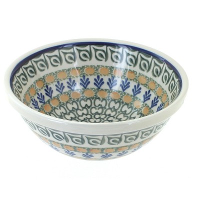 Blue Rose Polish Pottery Ceramika Artystyczna Cereal Bowl